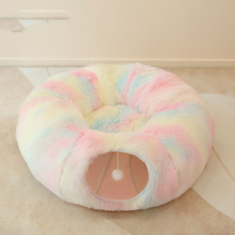 Cama-Túnel Donut 2 en 1 para Gatos